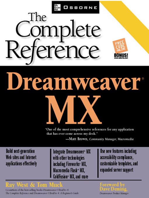 Title details for Dreamweaver® MX by Ray West - Available